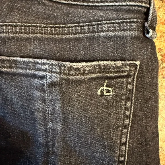 rag & bone Nina High Rise Skinny Jeans Black Distressed Tag 31 Fits 30x26 USA - Picture 6 of 16
